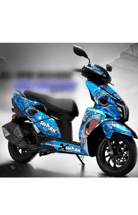 Ntorq Full Body Shark Sticker | Ntorq Shark Wrap